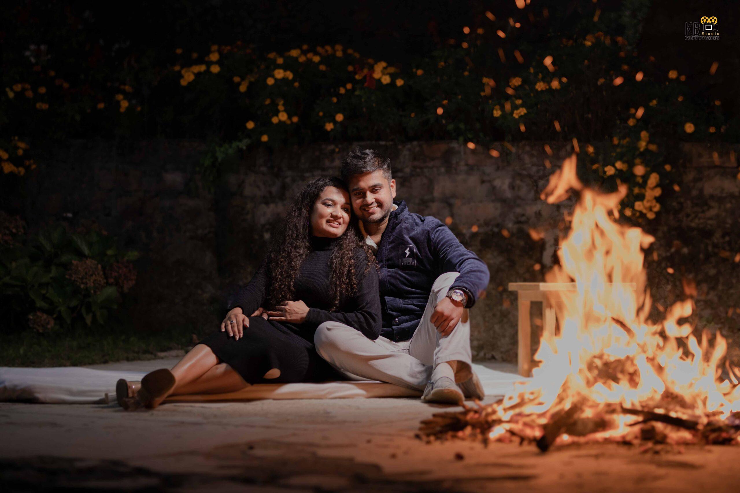 Close couple moment outdoors